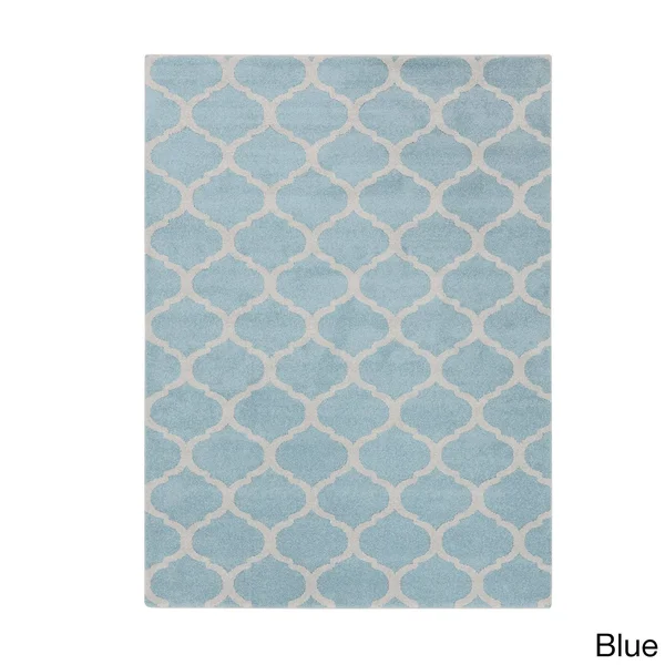 Uster Modern Geometric Area Rug - 9&3 x 12&6 (Blue)