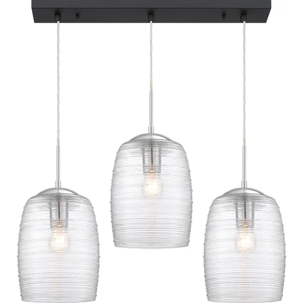Quoizel 3 Light Realm Island Chandelier Earth Black RLM331EK