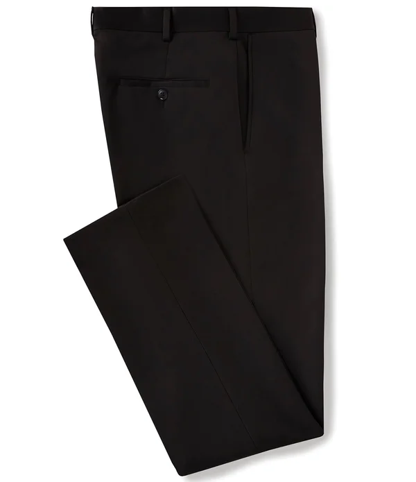 Roundtree Yorke TravelSmart Non-Iron Flat-Front Ultimate Comfort Microfiber Dress Pants, Mens, 33 32, Black - Dillard&s Exclusiv