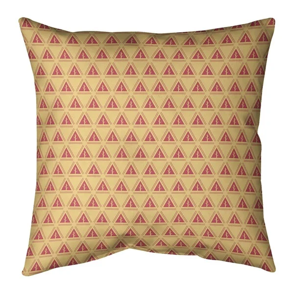 Two Color Minimalist Trees with Yellow Throw Pillow - 26 x 26 - Yellow & Purple - Faux Suede