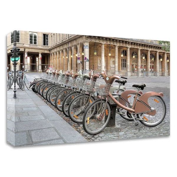 18x22 x 27x22 Paris Cycles 1 by Alan Blaustein Print on Canvas