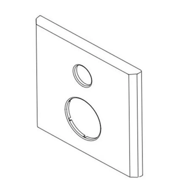 Delta Rp91918 Pivotal 7 1/8 inch 6-Setting Escutcheon for T14 Series Integrated Diverter in Chrome, Silver