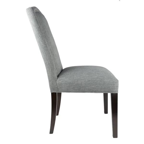 Sole Designs SL2008 Collection Camelback Upholstered Armless Dining Chair with Nailhead Trim and Spring Seating - Set of 2, Gree