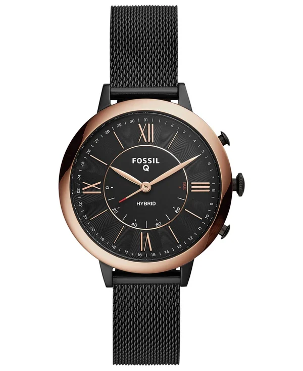 Fossil Women's Hybrid Smartwatch Jacqueline Stainless Steel - Black