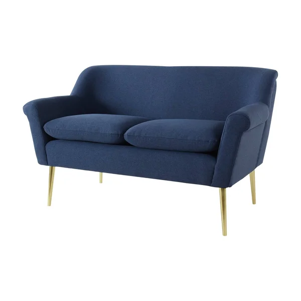 Sandy Wilson Home Phillipe Settee (Dark Sapphire Blue)