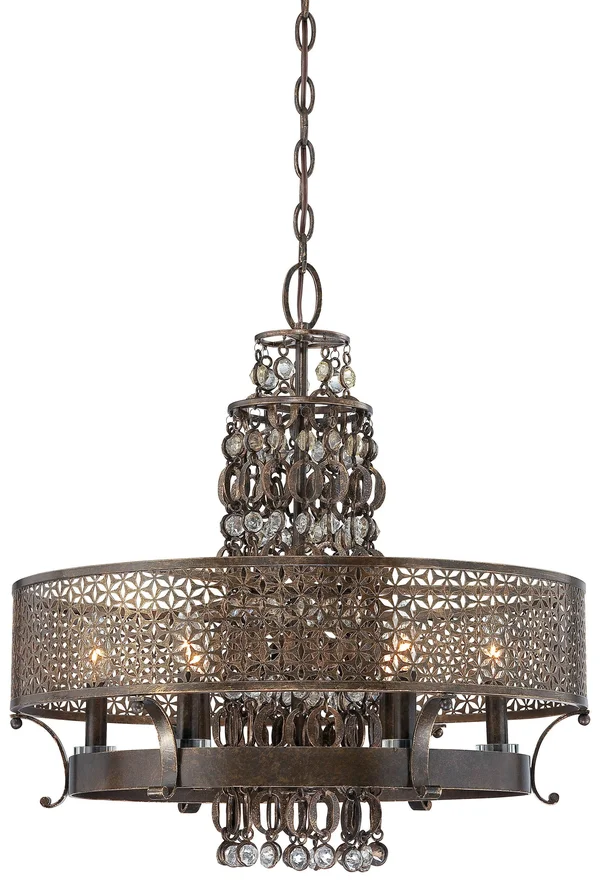Metropolitan N6725-258 Ajourer French Bronze 6 Light Chandelier