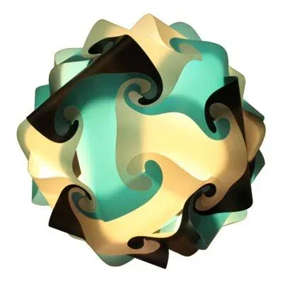 1-Light Unique - Statement Globe Pendant Kaleido Lamps Shade Color: White/Black/Turquoise, Size: 13&& W x 13&& D