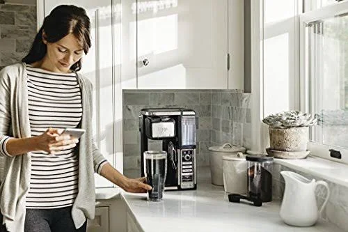 Ninja Single-Serve, Pod-free Coffee Maker Bar with Hot and Iced Coffee, Auto-iQ, Built-in Milk Frother, 5 Brew Styles, and Water