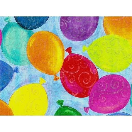 NAS Pack of 1, Balloons Galore Gift Wrap 24x22 x 417& Gift Wrap Half Ream Roll for Party, Kids& Birthday, Wedding & Occasion