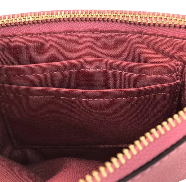 Nwt Coach F87590 Double Corner Zip Strawberry Wallet Wristlet