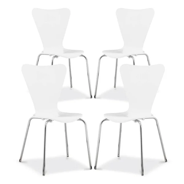 Edgemod Brynn Dining Chair (Set of 4) (White)