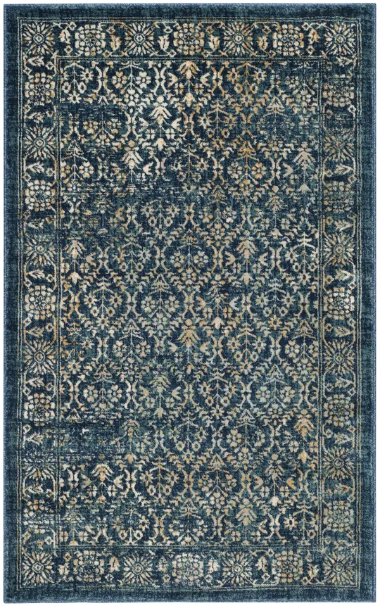Safavieh Evoke EVK511A 2&0x22 x 12&0x22 Runner Navy, Gold Area Rug