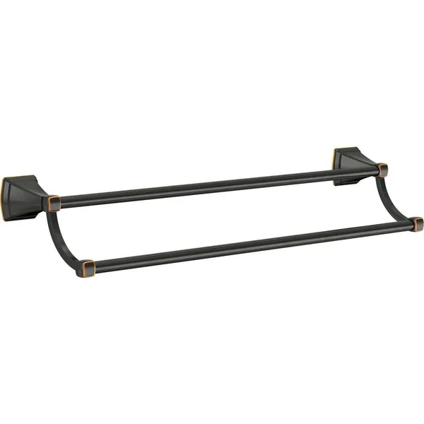 Delta - Flynn FLY25-OB Oil Rubbed Bronze 24x22 Double Bath Towel Bar