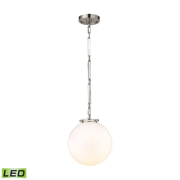 Elk Lighting 16400/1 Gramercy 1 Light Pendant in Polished Nickel