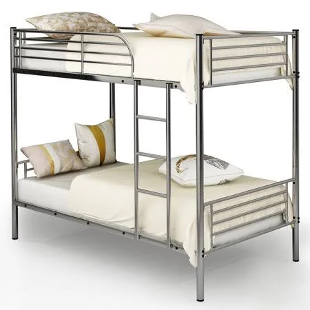 Merax Twin Over Twin Metal Bunk Bed - Multiple Colors, Silver