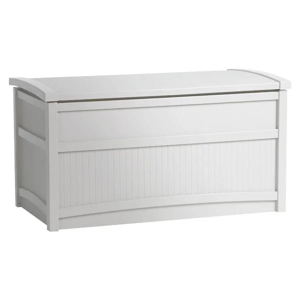 Suncast Resin Deck Box, White