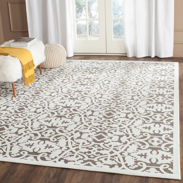 Safavieh Paradise Rug PAR636 Ivory - Dark Grey, 4& x 6&