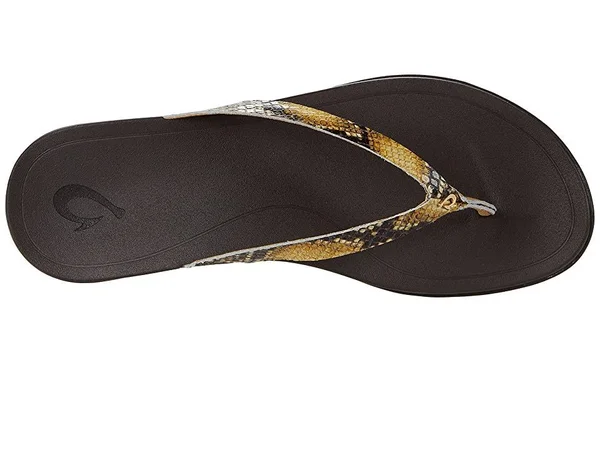 Olukai Ho&opio Leather Women's Sandals Tan/Mo&o : 8 B - Medium