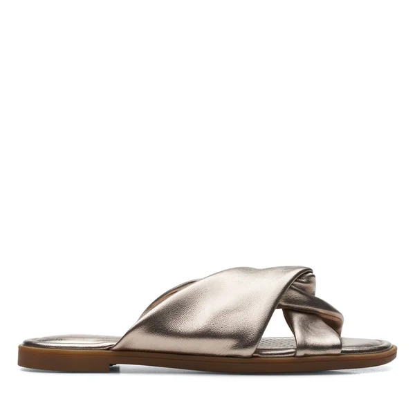 Clarks Reyna Twist Women's Shoes Metallic Synthetic : 5.5 B