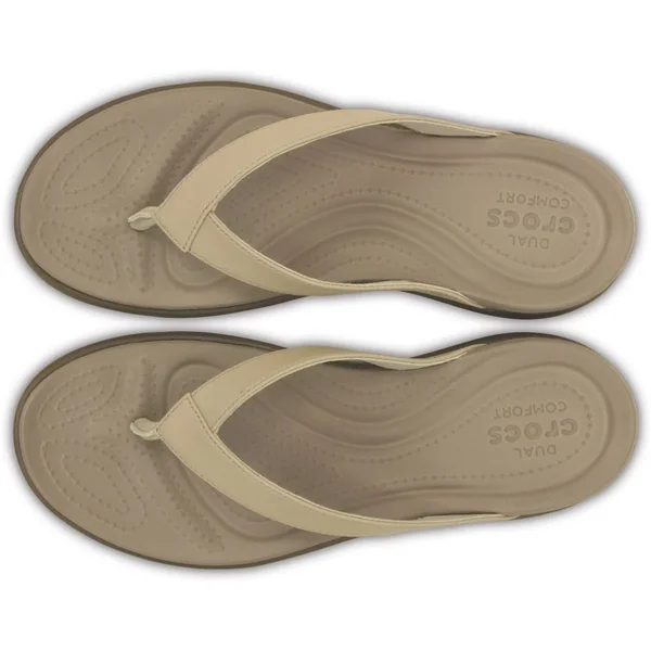 Crocs Women's Capri V Flip Flop Sandal - Size: 7 M, Brown