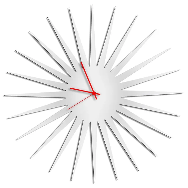 Metal Art Studio MCM Starburst Clock - White/Red
