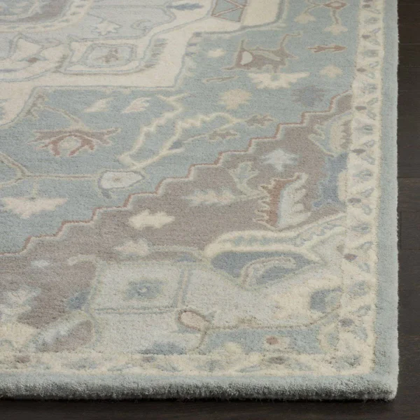 Safavieh Heritage HG823A Area Rug Blue/Ivory 6& x 6& Round