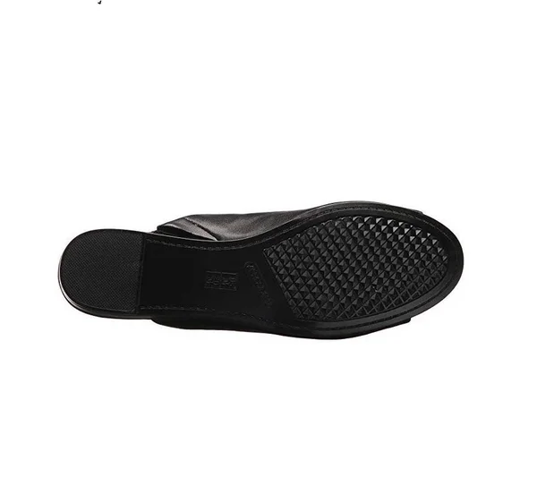 Aerosoles Women's Bitmap Slide, Size: 7, Black Leather