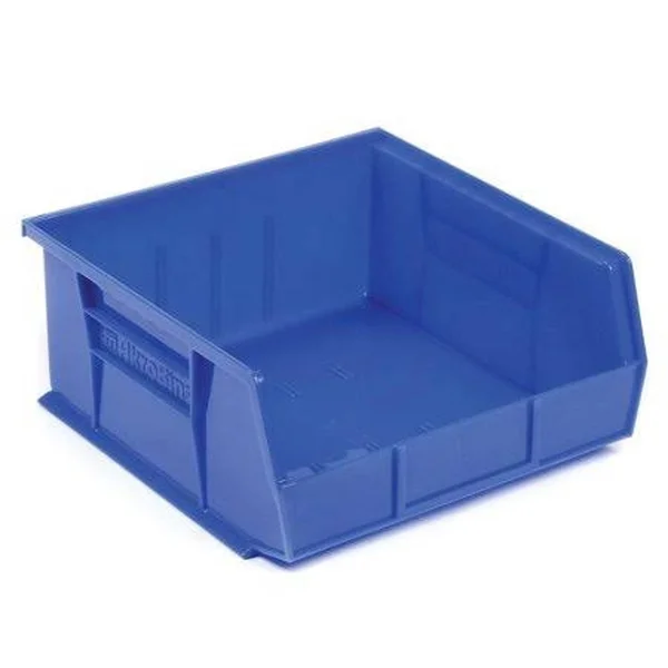 Akro-Mils 184813BL Plastic Stacking Bin - 11 x 10.88 x 5 in. Blue