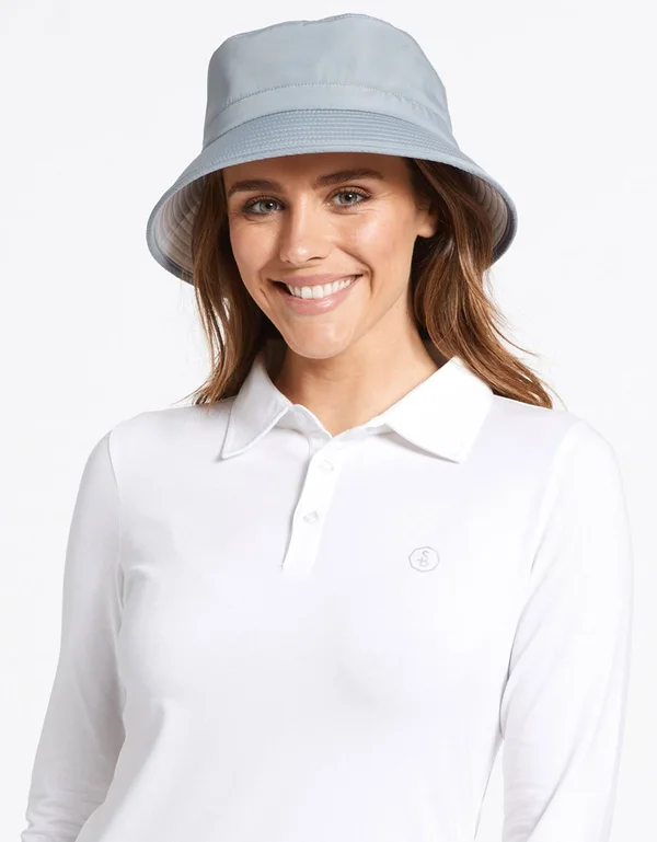 Sun Protective Resort Sun Hat for Women UPF50+ - Women's Bucket Hat Misty Blue