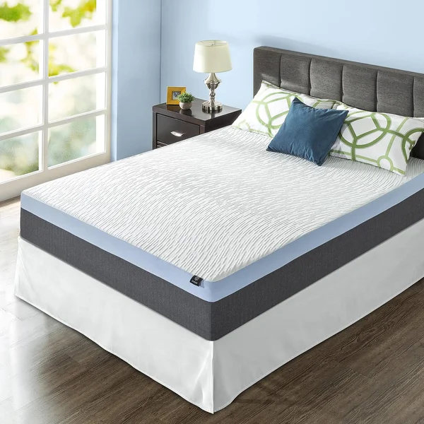 Night Therapy Gel Infused Memory Foam 13x22 Elite Full Mattress & Bed Frame Set