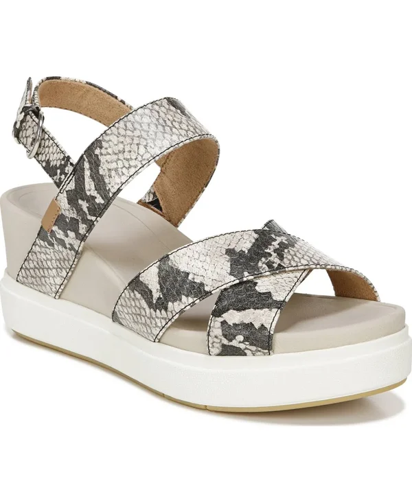 Dr. Scholl&s Scenario Women's Shoes Black/White Snake : 10 M