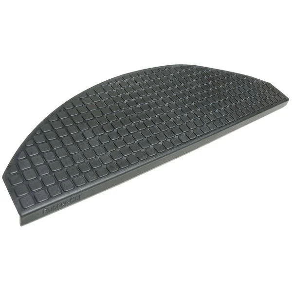 Rubber-Cal Block-Grip Non-Slip Rubber Tread Stair Mats (6 Pack) - Black