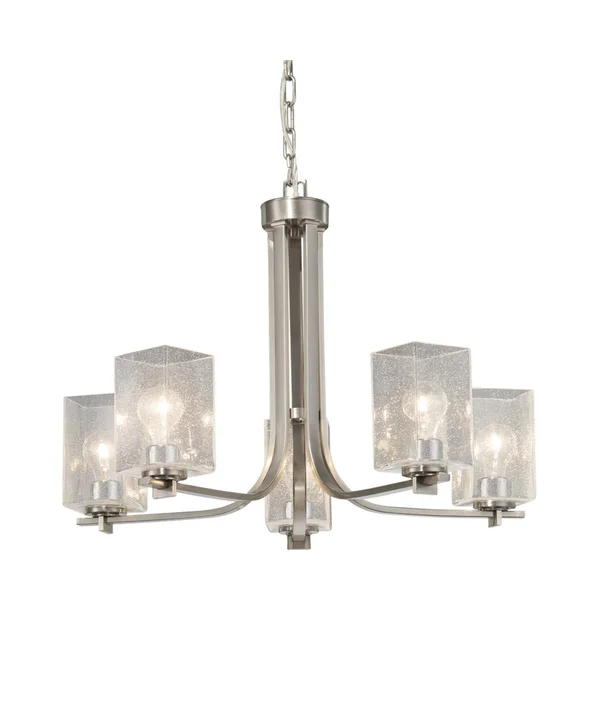 Justice Design Group-Era 5-Light Chandelier-FSN-8440-15-SEED-NCKL
