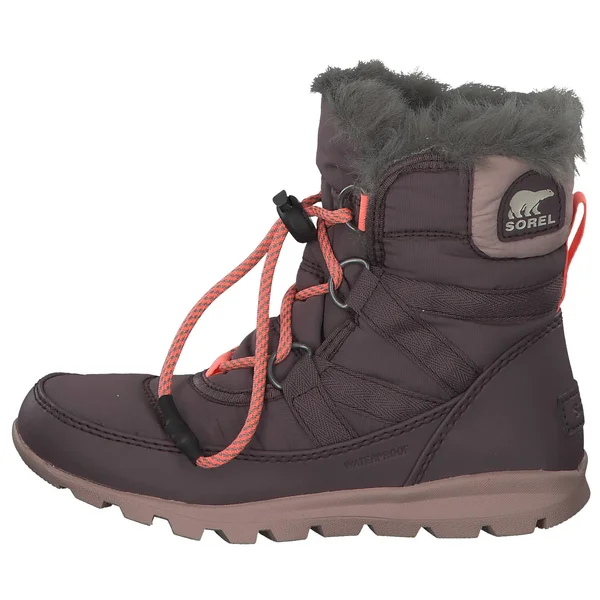 Sorel Youth Whitney Short Lace Boot - 6 - Purple Sage, Mauve Vapor