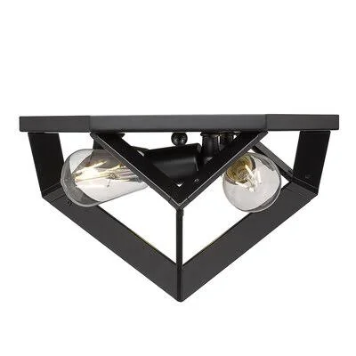 Trosky 3-Light Flush Mount Orren Ellis Fixture Finish: Black