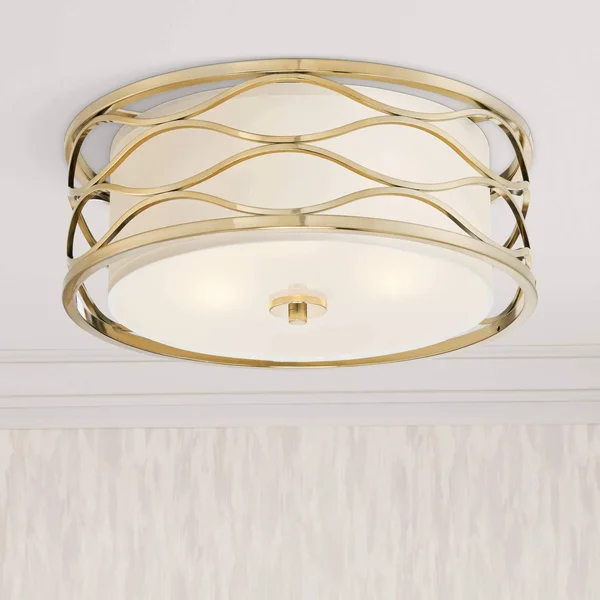 Austen 16x22 Wide Plated Gold Ceiling Light