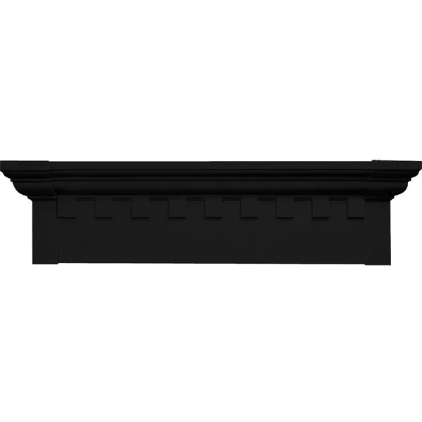 Builders Edge 9H in. Dentil Window Header with Keystone Black