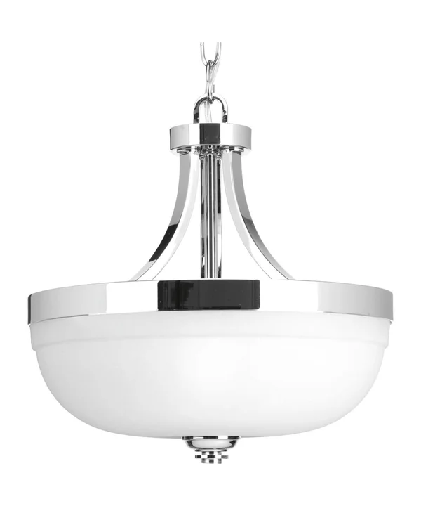 Progress Lighting P350063-015 Topsail Polished Chrome Three-Light Semi-Flush Convertible