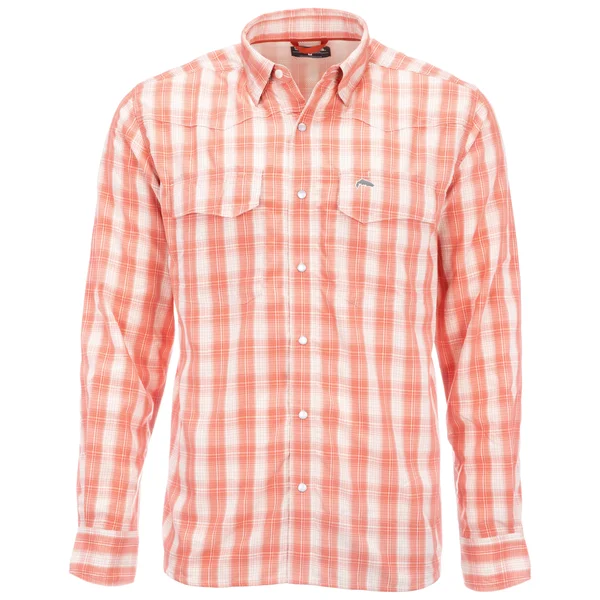 Simms Big Sky LS Shirt Smoked Salmon Plaid - S