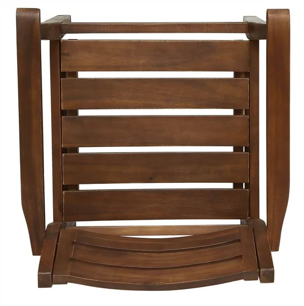 Noble House Outdoor Dining Wood Chairs in Dark Brown Finish - Set of 2