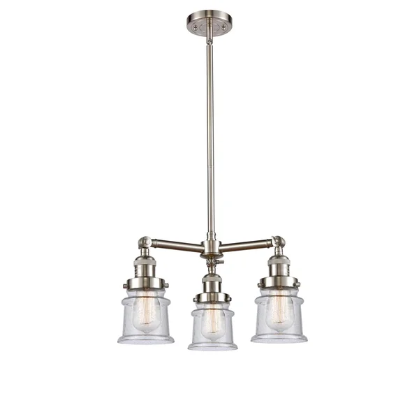 Innovations Lighting Small Canton 3 Light Chandelier 207 SN G184S (Brushed Satin Nickel)