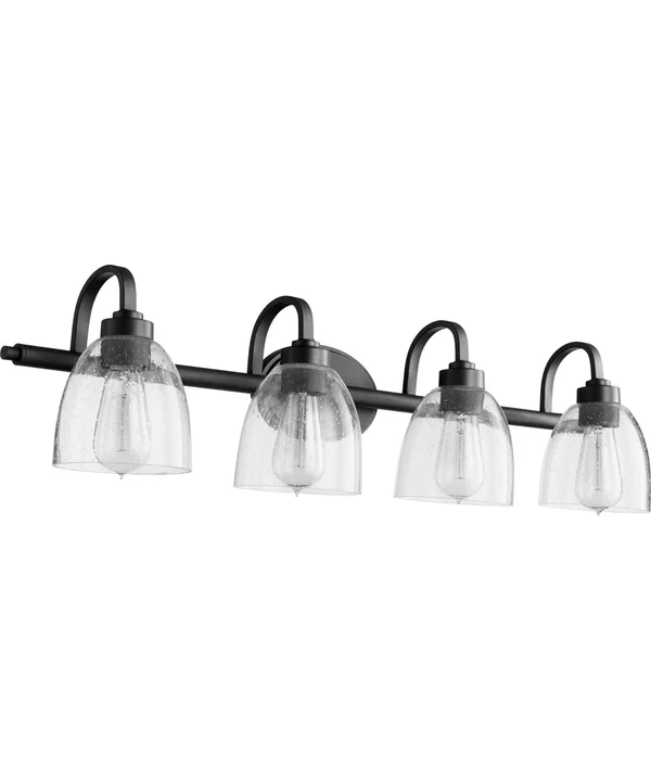 Quorum 5060-4-69 Reyes 4 Light Vanity, Noir w/ Clear