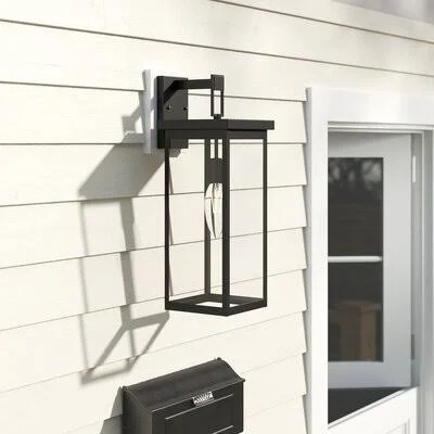 Vera Outdoor Wall Lantern Sand & Stable Fixture Finish: Black