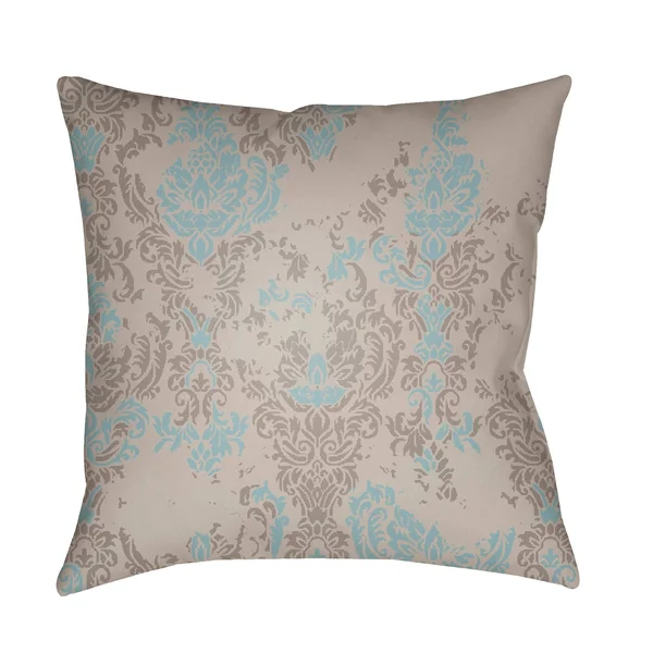 18x22 Gray and Blue Square Pillow Cover with Knife Edge