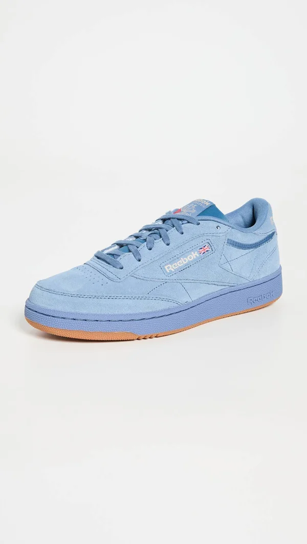 Reebok Club C 85 Blue Slate/Modern Beige/Gum Men's Shoes - Light Blue, Size: 10.5, Leather