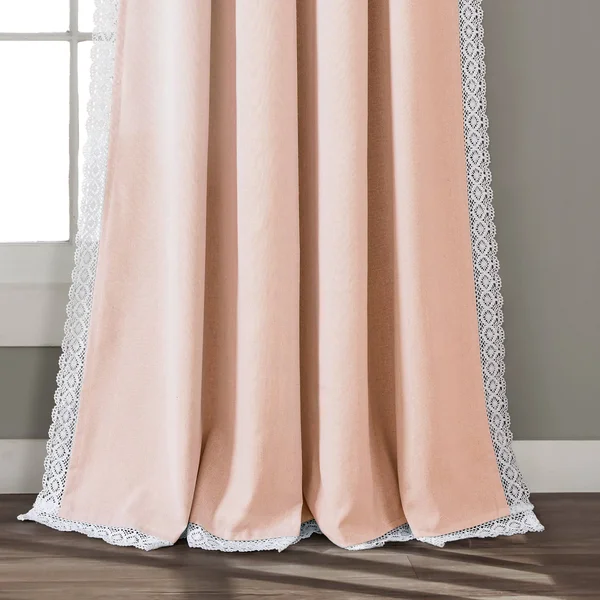 Lush Decor Rosalie Window Curtain Panels Blush 54x84 Set