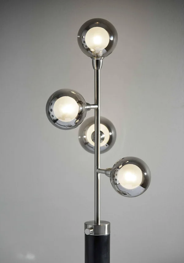 9.5x22 x 11.5x22 x 28x22 Brushed Steel Metal LED Table Lamp