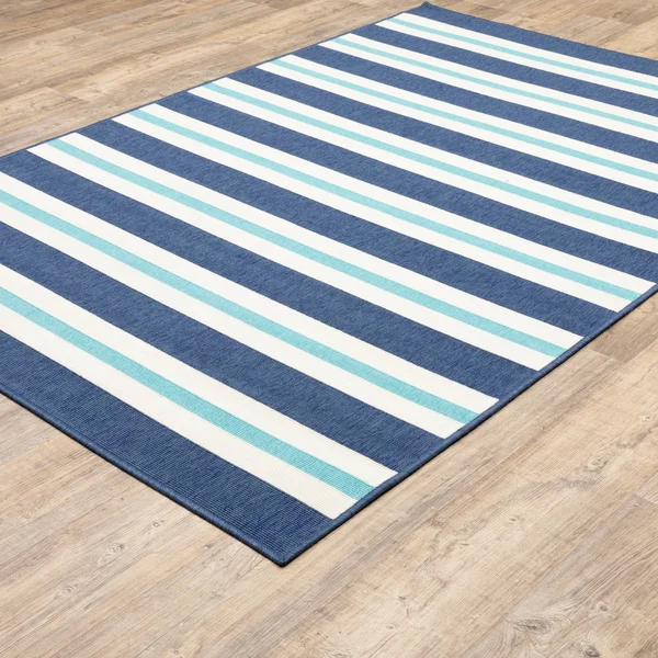Oriental Weavers Meridian 5701B 3&7x22 x 5&6x22 Blue Area Rug