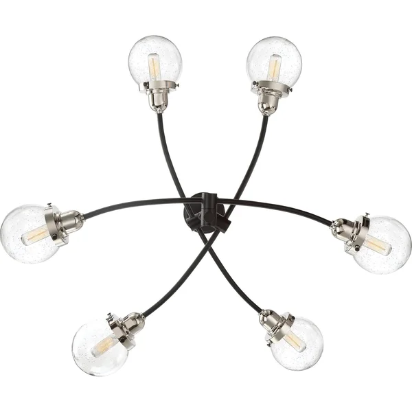 Quoizel TNC5006EK Trance 6 Light Chandelier Earth Black