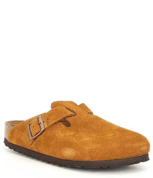 Birkenstock Boston Soft Footbed (41 Narrow Mink Suede)
